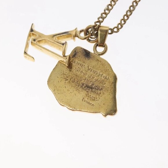 LOUIS VUITTON Collier Map LV Printed Initials City Paris - Picture 5 of 13